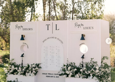 customised Ring for champagne wall